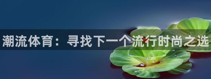 J9官方正版app五金厂：潮流体育：寻找下一个流行时